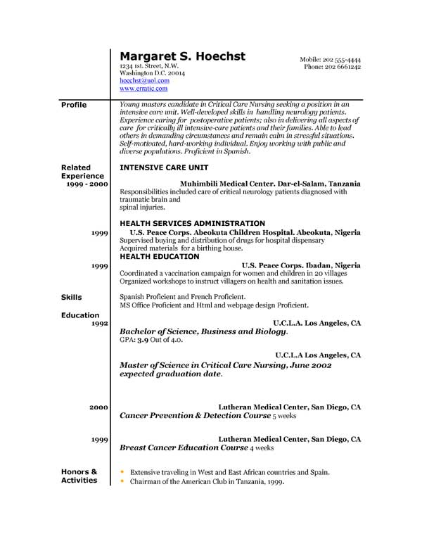 Modelo Curriculum Ingles Modelo Curriculum En Ingles 2295